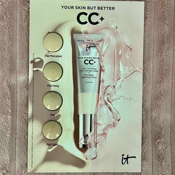 IT COSMETICS CC FULL COVERAGE CREAM SERUM SPF 50 4 SHADES Lot of 2 Samples - Picture 2 of 3